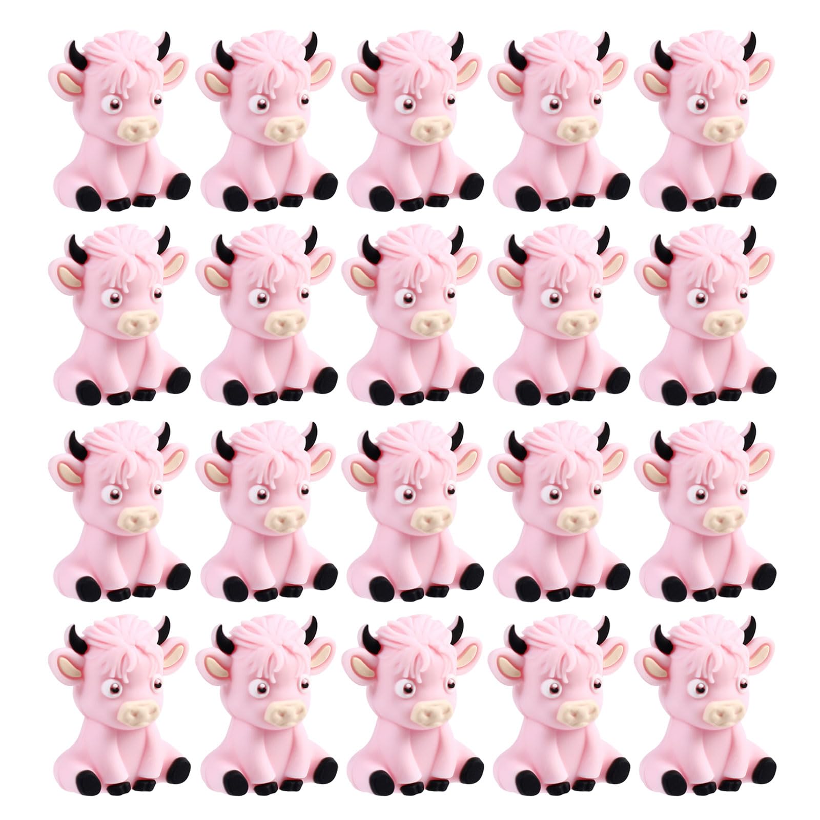 20pcs Cow Theme Silicone Bead 20mm Hole for Craft Jewelry and Family Gathering Activity Keychain Crafting Accessories Silicone Beads for Jewelry Making