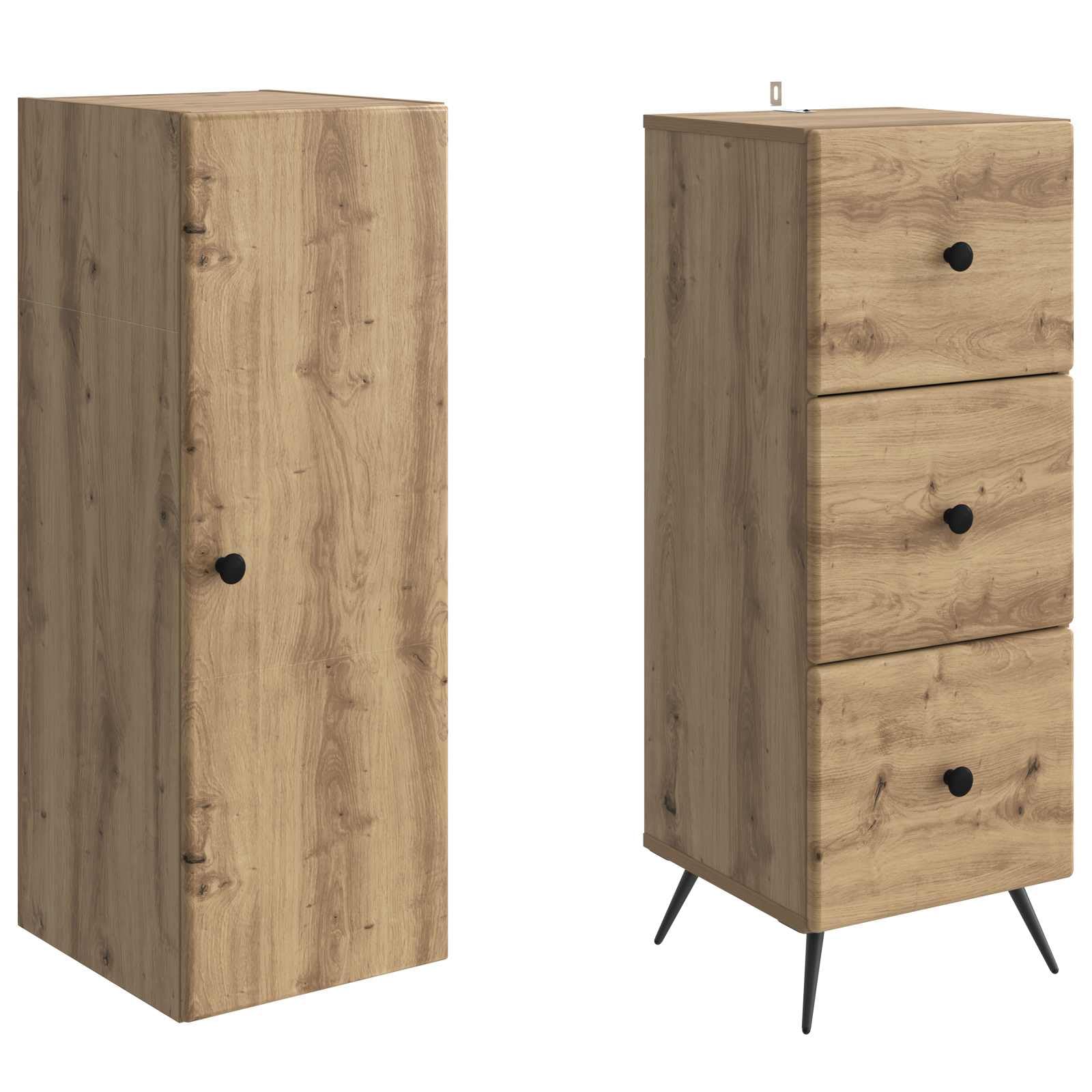 Set Armadi 2 Pezzi 34,5 x 34,5 x 90 cm Legno