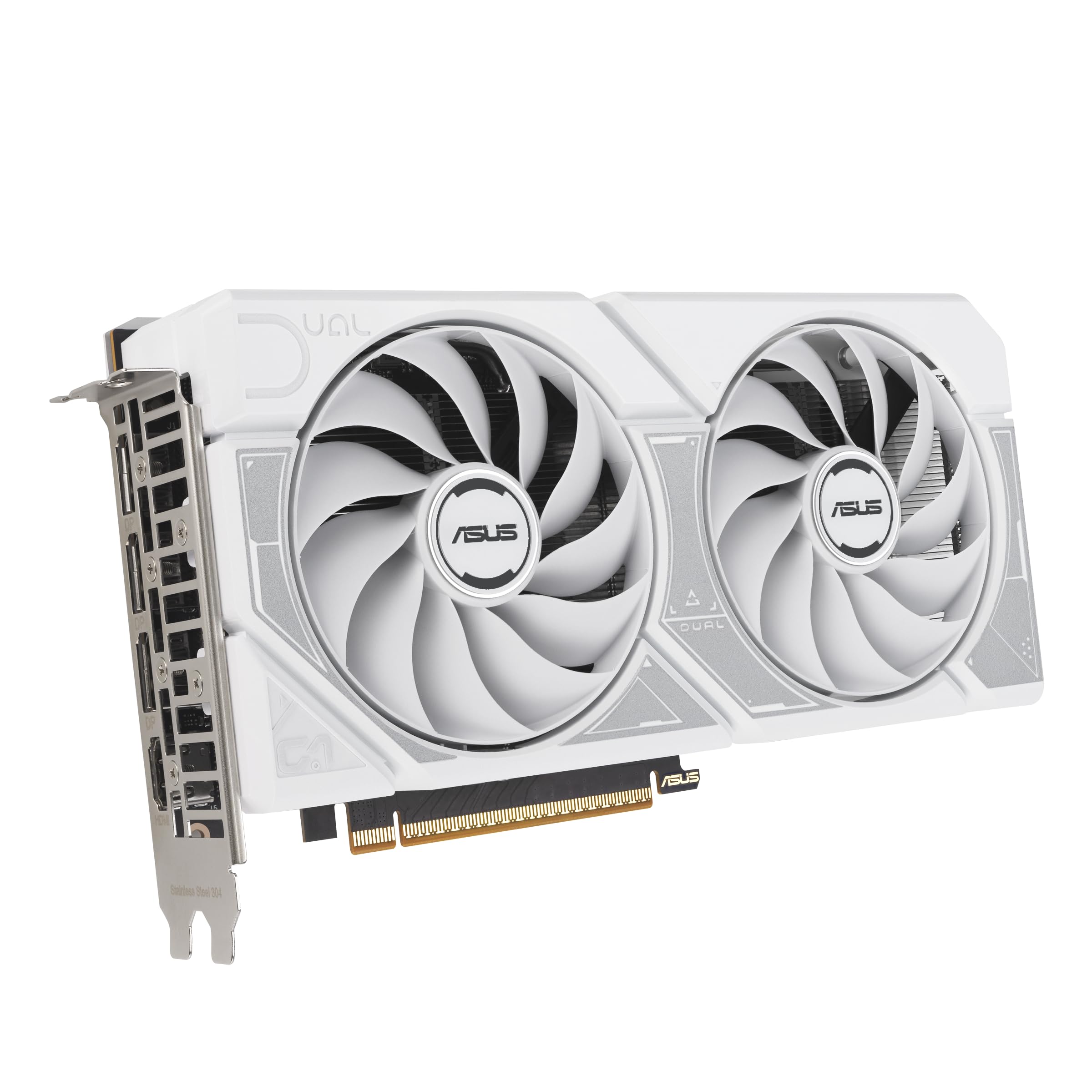 ASUS Dual GeForce RTX 5060 8GB GDDR7 White Edition (PCIe 5.0, 8GB GDDR7, DLSS 4, HDMI 2.1b, DisplayPort 2.1b, 2.5 Ranuras, diseño de Ventilador de tecnología axial, tecnología 0dB, BIOS Dual y más)