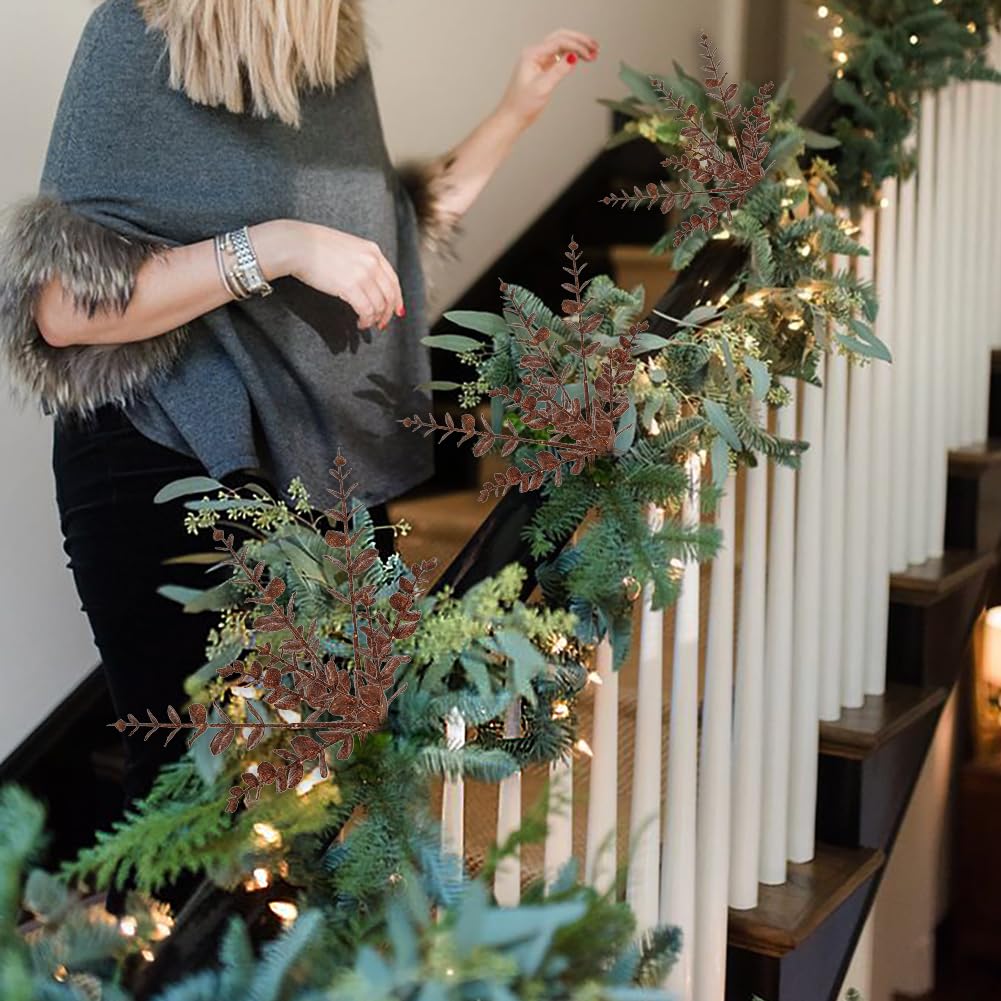 4 palle a goccia glitterate per albero di natale - colore oro