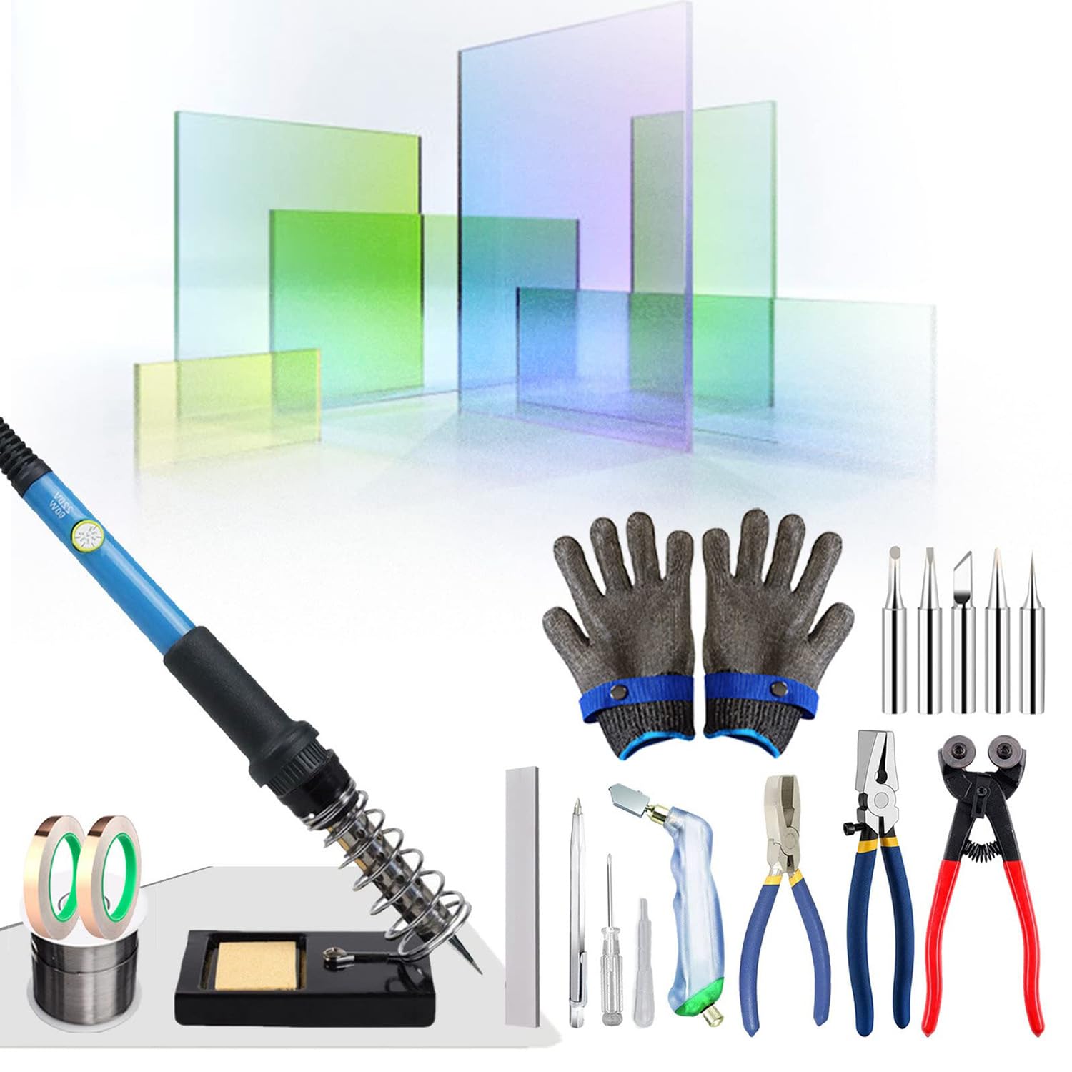 Kit de vitrail pour assembler et couper le carrelage en mosaïque de verre