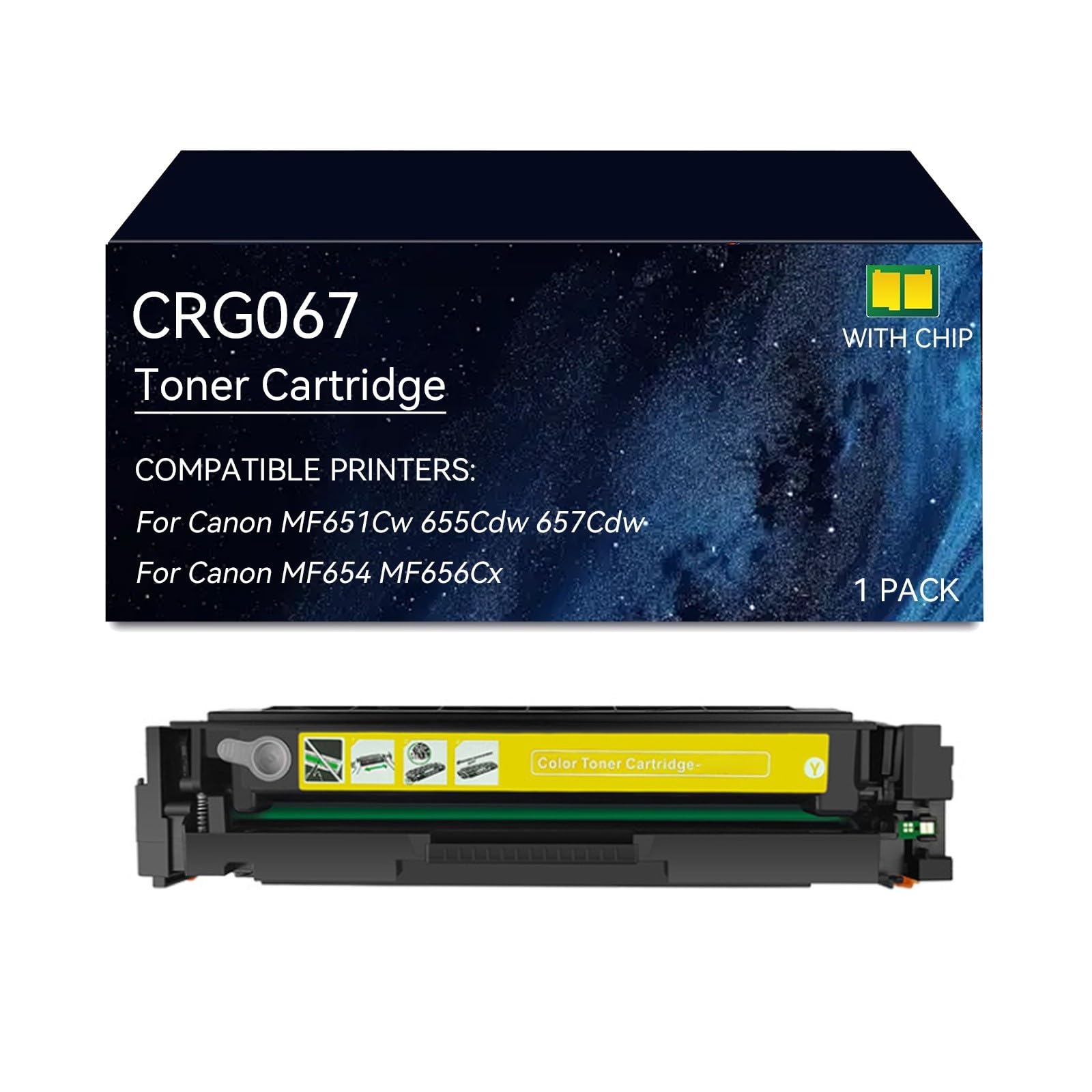 Cartucce toner CRG067 per CANON Nero Ciano Giallo Magenta, con chip