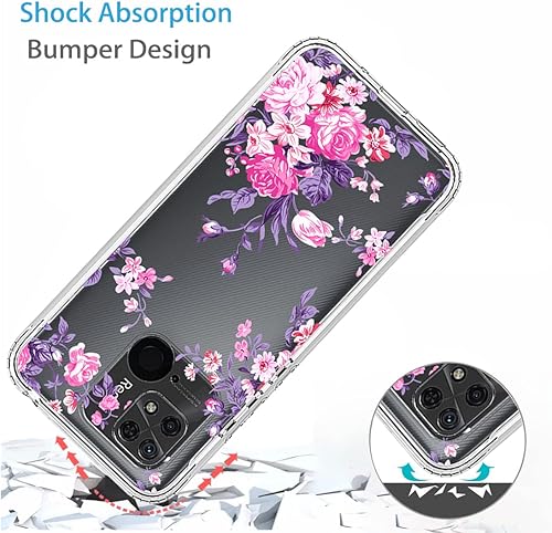 Miniatura 7 de Funda para Redmi 10C 220333QBI con protector de pantalla de vidrio templado, suave 360 cuerpo completo a prueba de golpes híbrido parachoques