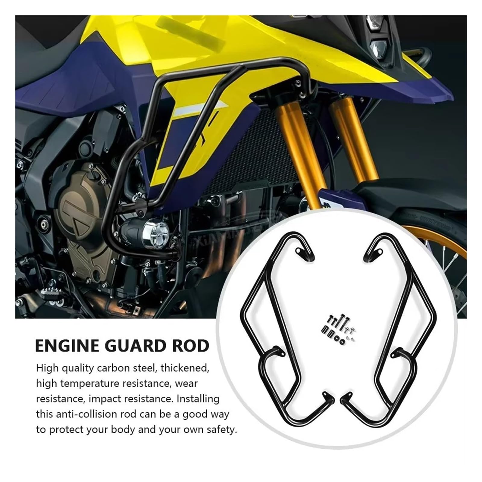 Paramotore Tubolare Per V STROM Per DL800DE 2023 Barra Protezione Motore Moto Barra Protezione Paraurti Serbatoio Motorcycle motore Paraurti