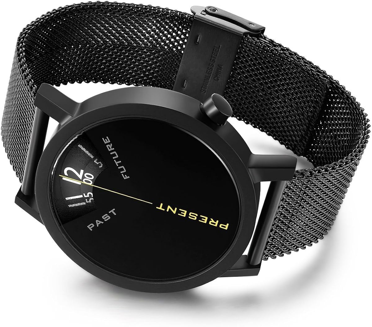 Projects Watches Past, Present, Future Black Mesh Acciaio IP Nero Maglie Unisex Orologio Projects Watches Past, Present, Future Black Mesh Acciaio IP Nero Maglie Unisex Orologio