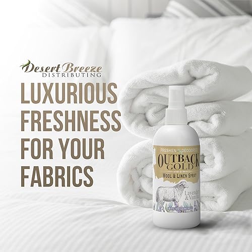 Miniatura 6 de Outback Gold - Spray de lino y ambientador de tela, spray natural para lana y lino, aroma de lavanda y vainilla, aceites esenciales, desodorante