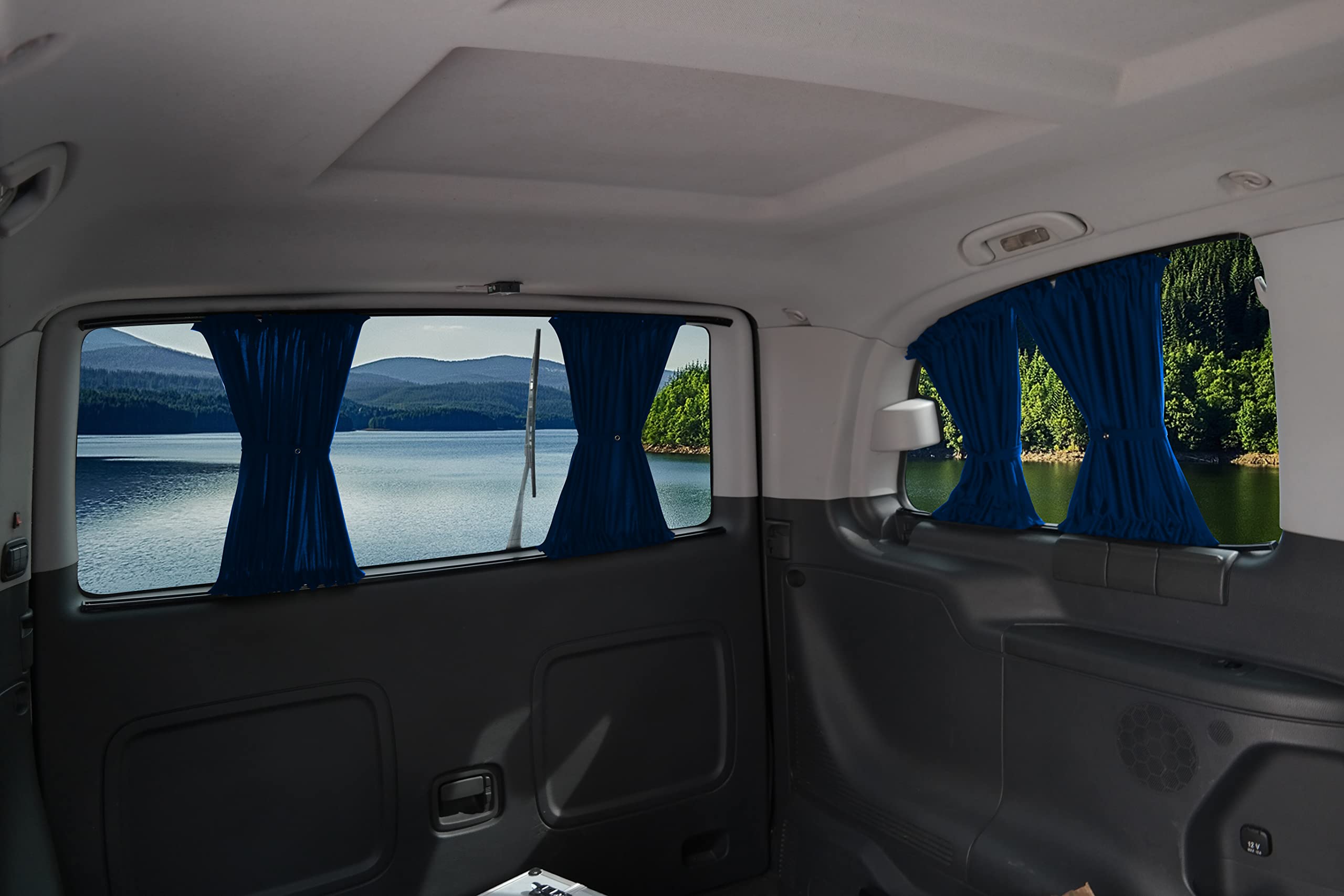 BREMER SITZBEZÜGE Tendine per tende parasole compatibili con Mercedes Vito Viano W639 Extra Lungo Interasse 2003 – 2014 in Blu Accessori per campeggio Camper Set 704