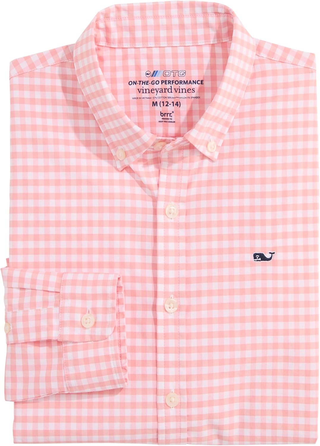 Vineyard Vines Boys Boys Skysail Gingham Performance Cotton Shirt - Image 2