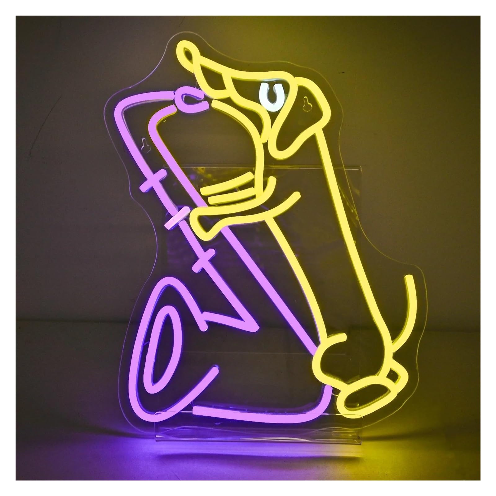 cartelli al neon personalizzati Dog Play Jazz Neon Sign LED Light Dimmerabile Per La Decorazione Della Parete Per La Stanza Musica Party Music Studio Negozio Musicale 32cmx42cm(B)