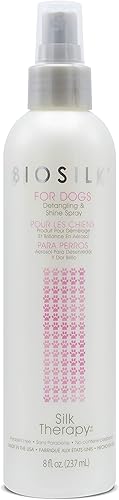 BioSilk Spray desenredante para perros Silk Therapy Detangling Plus Shine Mist para perros  El mejor spray desenredante para todos los perros y