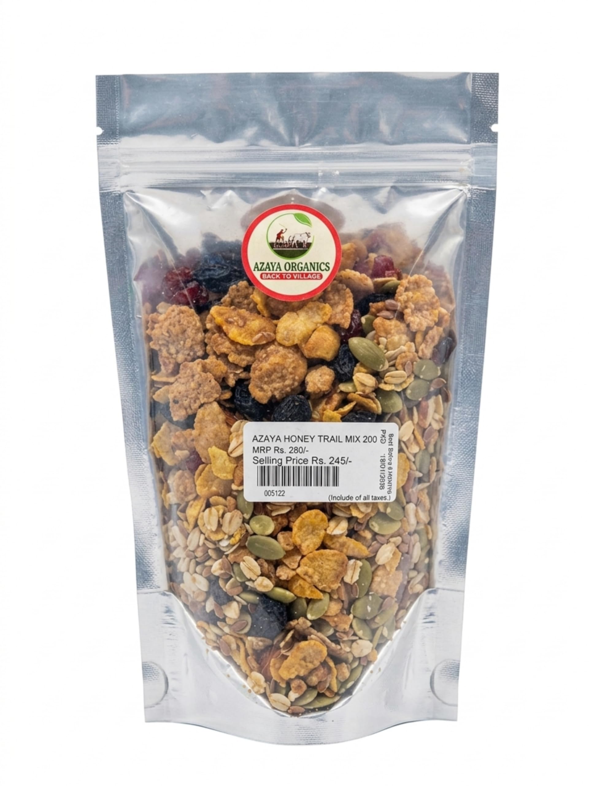 AZAYA ORGANICS Honey Trail Mix Sweetened Dry Fruit and Seeds, Natural and Freshly Packed with No Chemicals or Preservatives for Daily Snacking and Household Kitchen Food | 200 gm-image-13