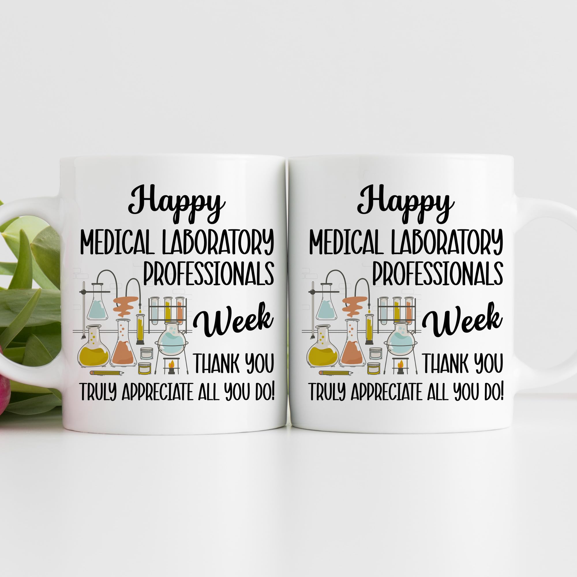 TODOLIA -11Oz- Happy Medical Laboratory Professionals Week 2024 Coffee Mug, Med Lab Tech Gift, Med Lab Scientist Gift, Medical Laboratory Professionals Gift, Ceramic Mug For Family, Friends, Coworkers