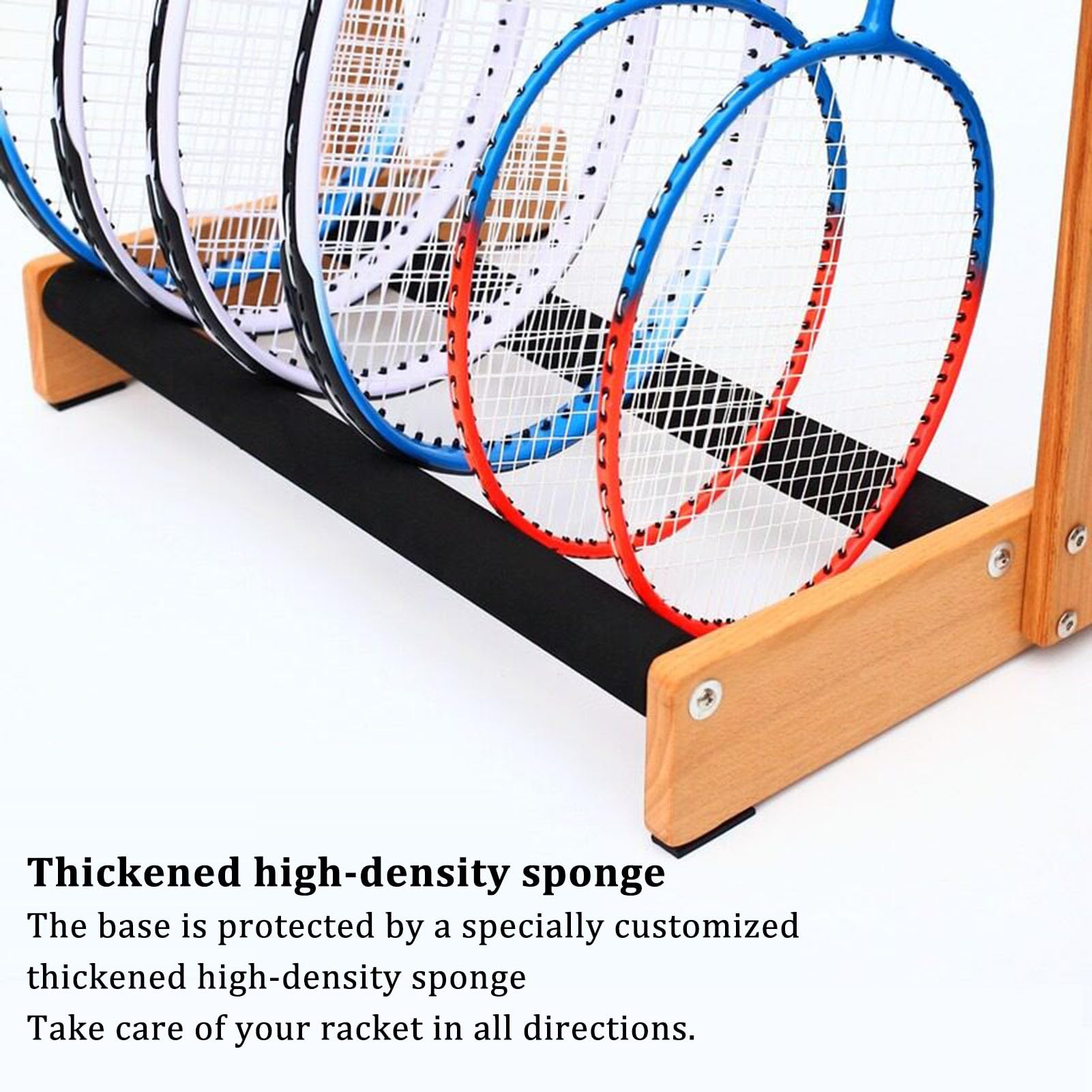 Rack di stoccaggio racchetta da tennis resistente con spugna di protezione | Racchetta Da Tennis Titolare Badminton Storage Organizer Holder，garage Attrezzature Sportive Organizzatore，per La Scuola Club