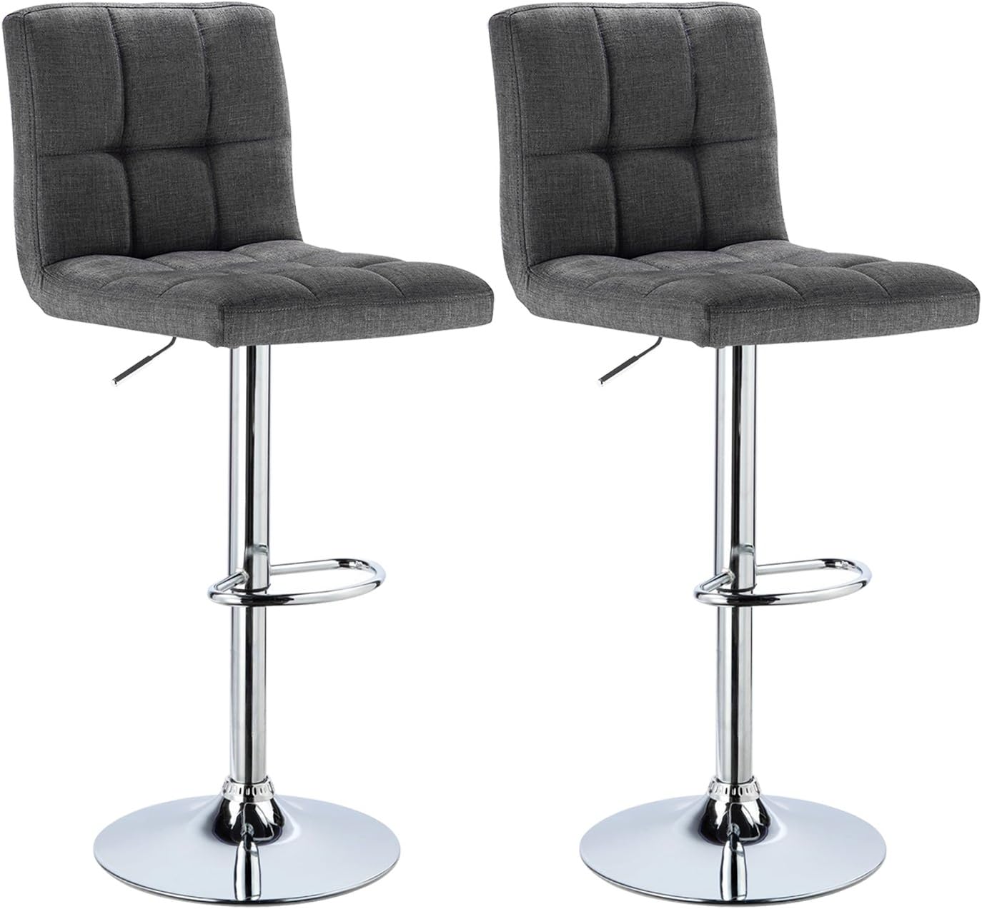 WOLTU Bar Stools Dark Grey Bar Chairs Breakfast Dining Stools for