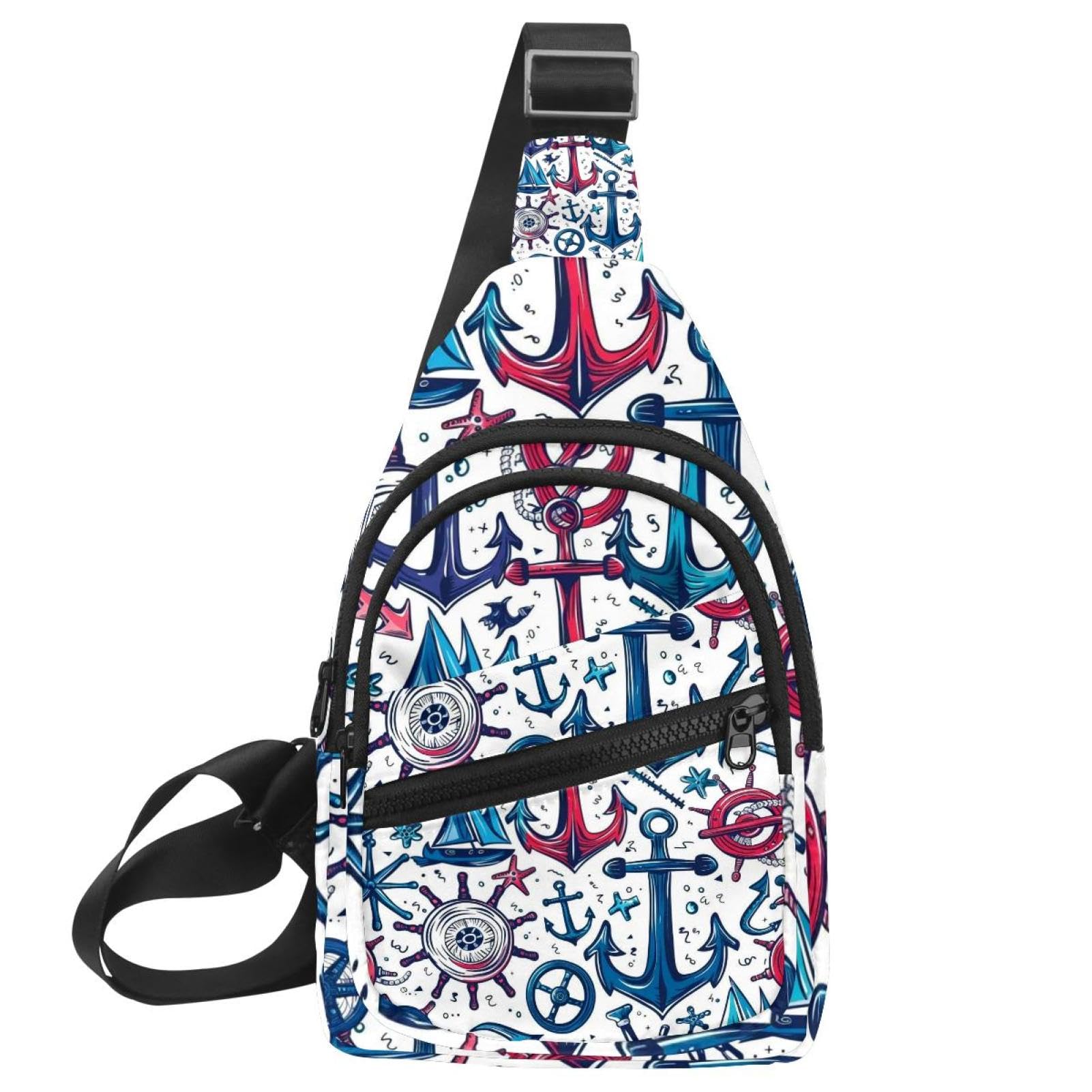 Mochila cruzada con volantes de talla única multicolor para senderismo 7