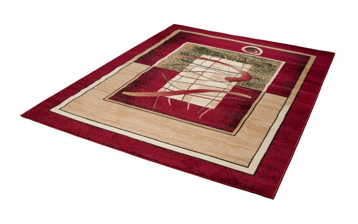 Carpeto Rugs Tappeto Salotto Classico Astratto Pelo Corto - Tappeti Camera da Letto - Tappeti Salotto Grandi Dimensioni - Tappeti Moderni Soggiorno - Rosso - 140 x 200 cm