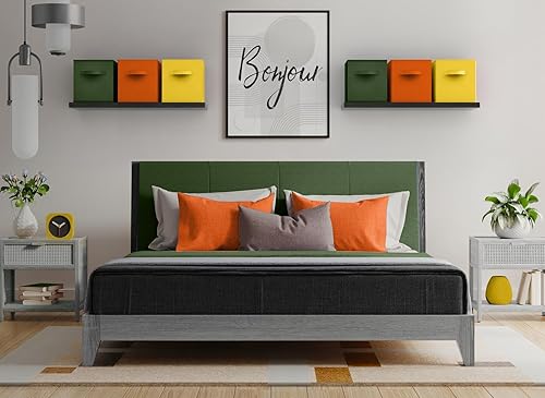 Miniatura 2 de Sorbus Cubos de almacenamiento plegables  6 cestas de tela para organizar despensa, estante, caja de juguetes, cubos, organizador de armario,