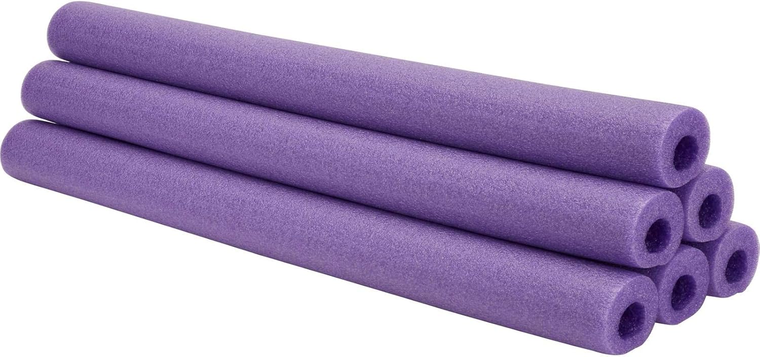 Speedway Motors High-Density Roll Bar Padding Set, Fits 1-5/8" to 1-3/4" Tubing, Offset Hole for Driver-Side Protection, Impact-Resistant Cellulose Foam, 36” Pieces, Set of 6 Black