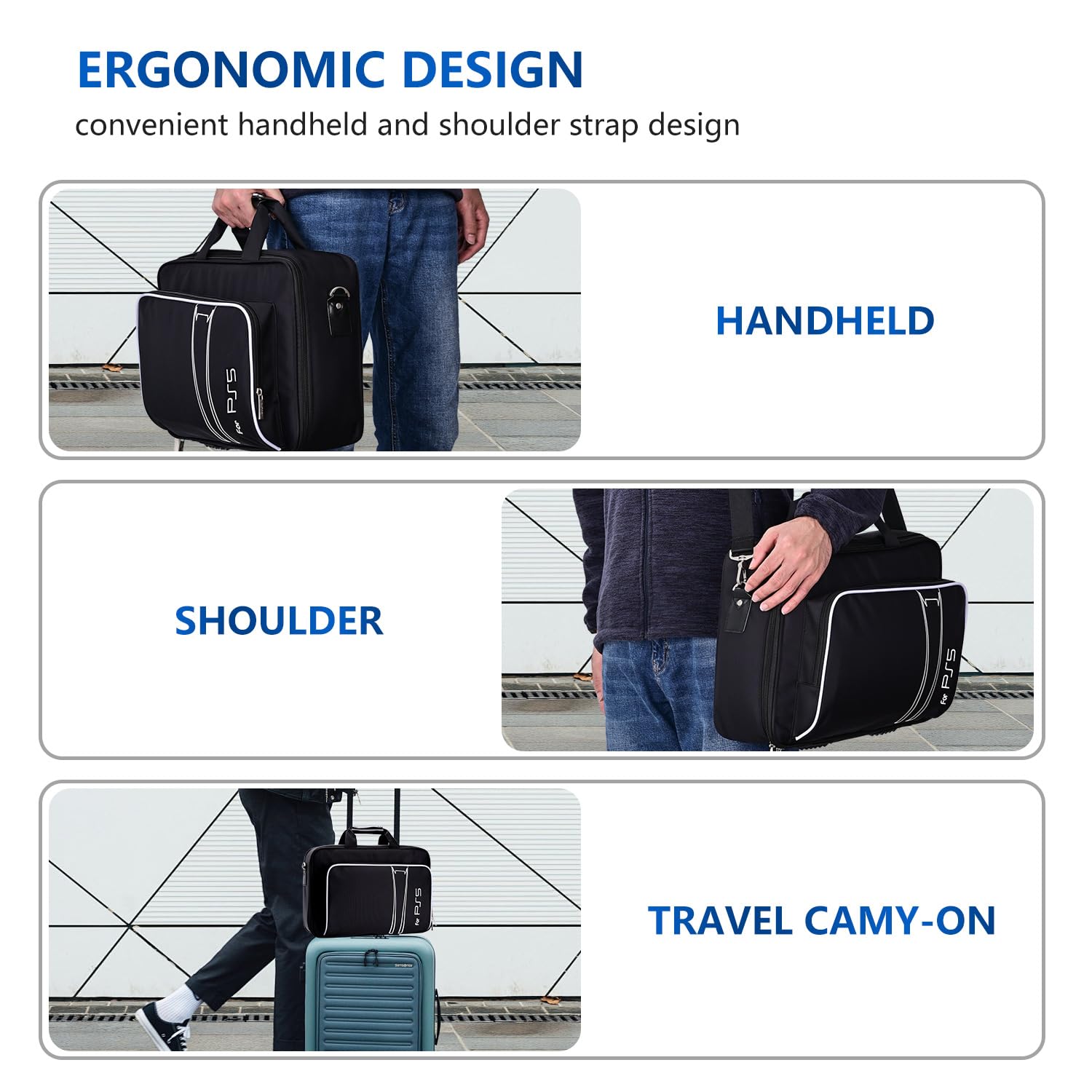 G-STORY Torba Transportowa Do Przenoszenia PS5 Slim, Czarna