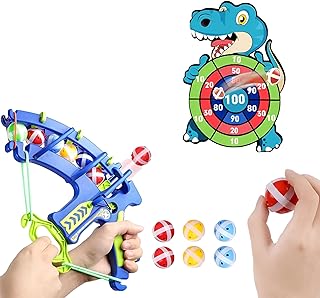 لوح رمي السهام على شكل ديناصور - لعبة نشاط ممتعة وتفاعلية للاطفال مع كرات لاصقة، مثالية للعب في الاماكن المغلقة والمفتوحة، رائعة للحفلات وليالي اللعب