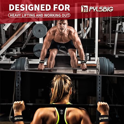 Miniatura 2 de Correas de muñeca de levantamiento para levantamiento de pesas, levantamiento de pesas, culturismo, entrenamiento de fuerza y peso muerto, correas