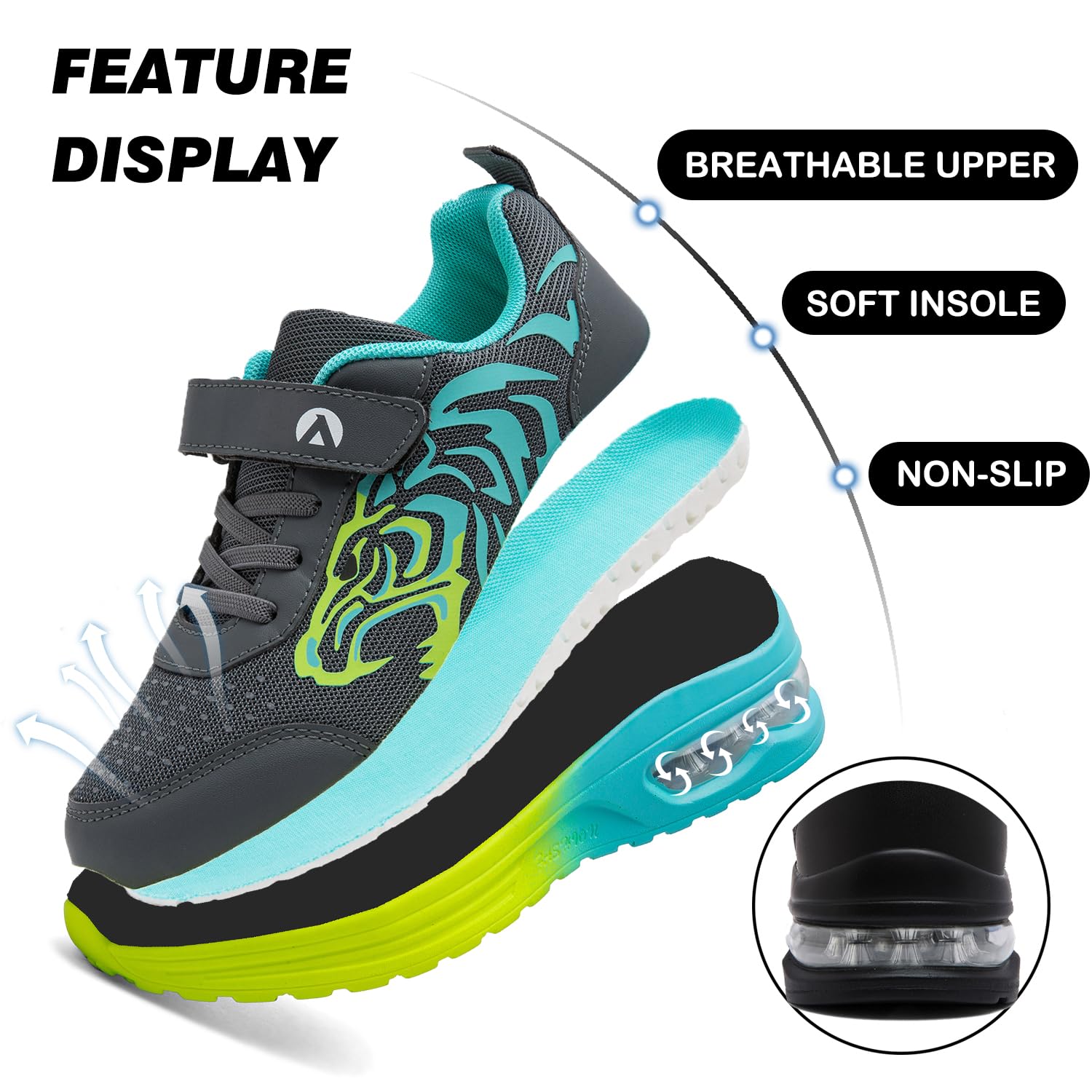 Scarpe da Ginnastica Bambini e Ragazzi ​​Sneakers Bambino Scarpe Sportive Leggeri e Traspiranti Scarpe da Tennis Casual da Bambina per Scuola