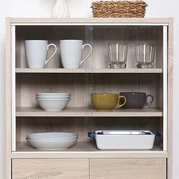 Amazon｜不二貿易 食器棚 キッチン収納 キッチンボード 幅60