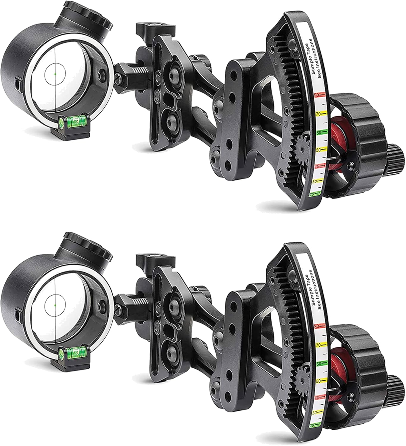 TruGlo Pro Power Dot Illuminated Adjustable Range Rover LED Bow Sight Accessory with Zero-In Adjustment Dial and Quiver Mount, Black