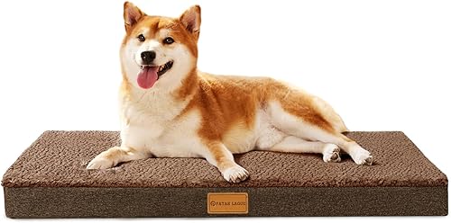 Miniatura 8 de Patas Lague Cama ortopédica XL para perros grandes de 42 x 28 pulgadas, cama para perros grandes con funda extraíble lavable, tapete impermeable