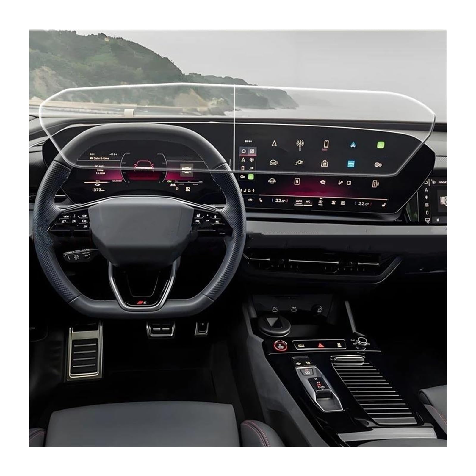 Protector de Pantalla de Cristal Templado para la Pantalla táctil del Sistema de infoentretenimiento GPS del Coche Q6 E-Tron 2025