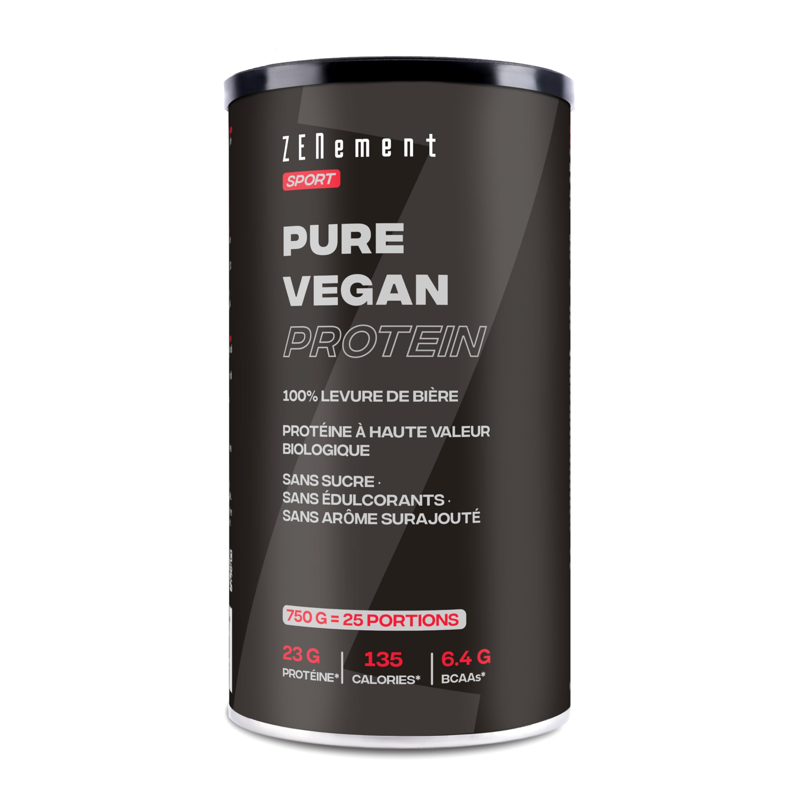 Protéine Végétalienne de Levure de Bière - Riche en Protéines - Assimilation Facile - Sans Sucre ni Édulcorants, Sans Gluten, Sans Arômes Ajoutés - 750 g - Zenement