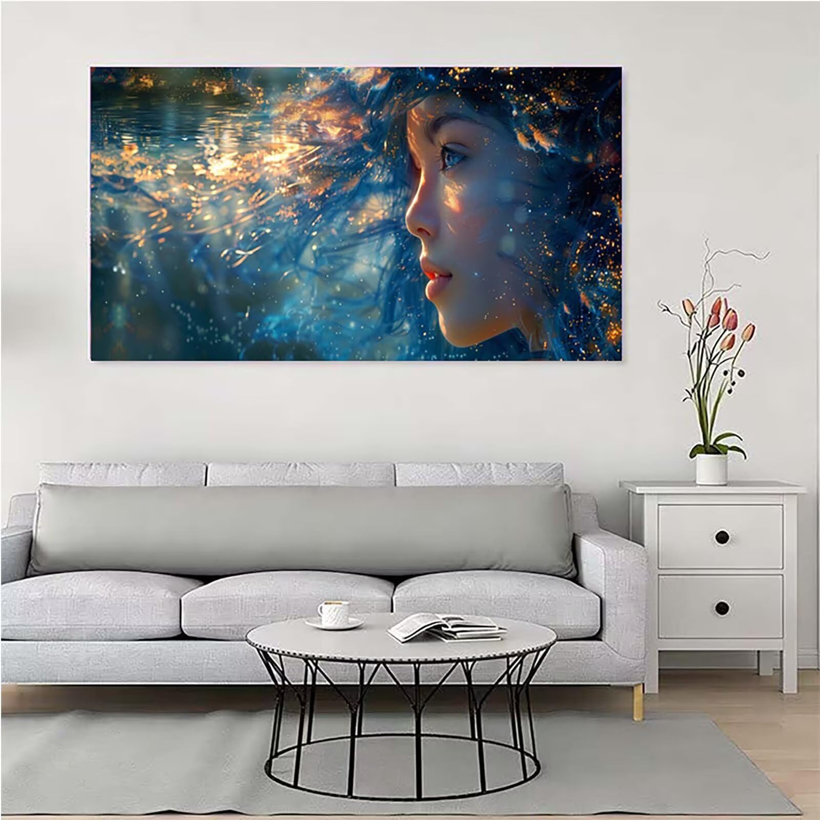 Damskie diamentowe malowanie duże 70x140cm, 5D DIY diamentowe malowanie H