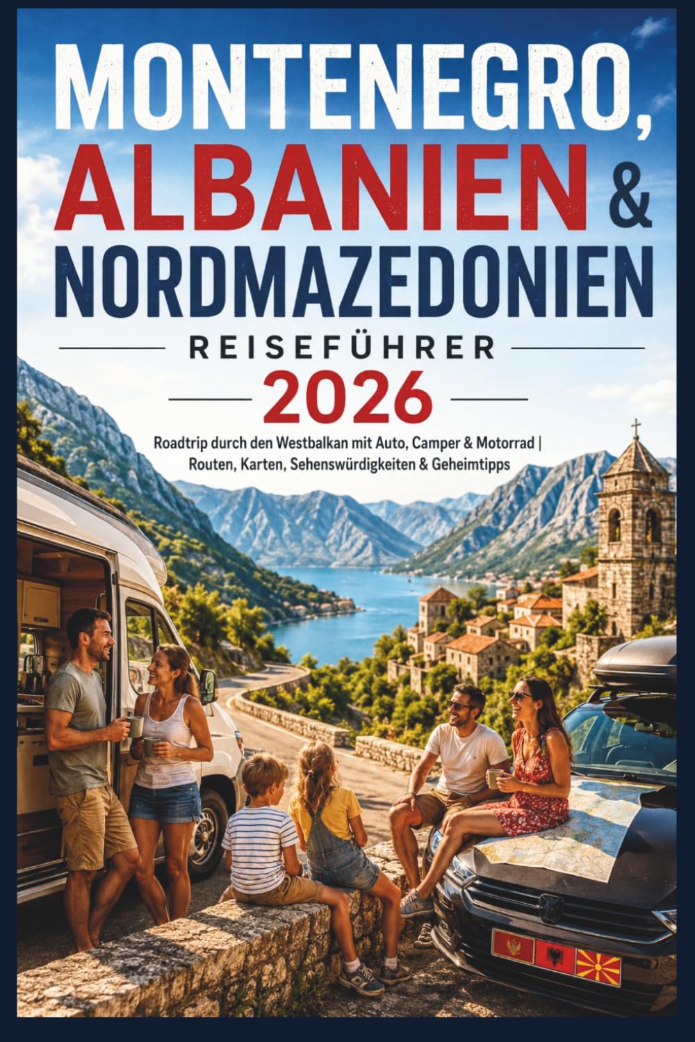 Montenegro, Albanien & Nordmazedonien Reiseführer 2026: Westbalkan Roadtrip mit Auto, Camper & Motorrad | Routen, Karten, Sehenswürdigkeiten & Geheimtipps