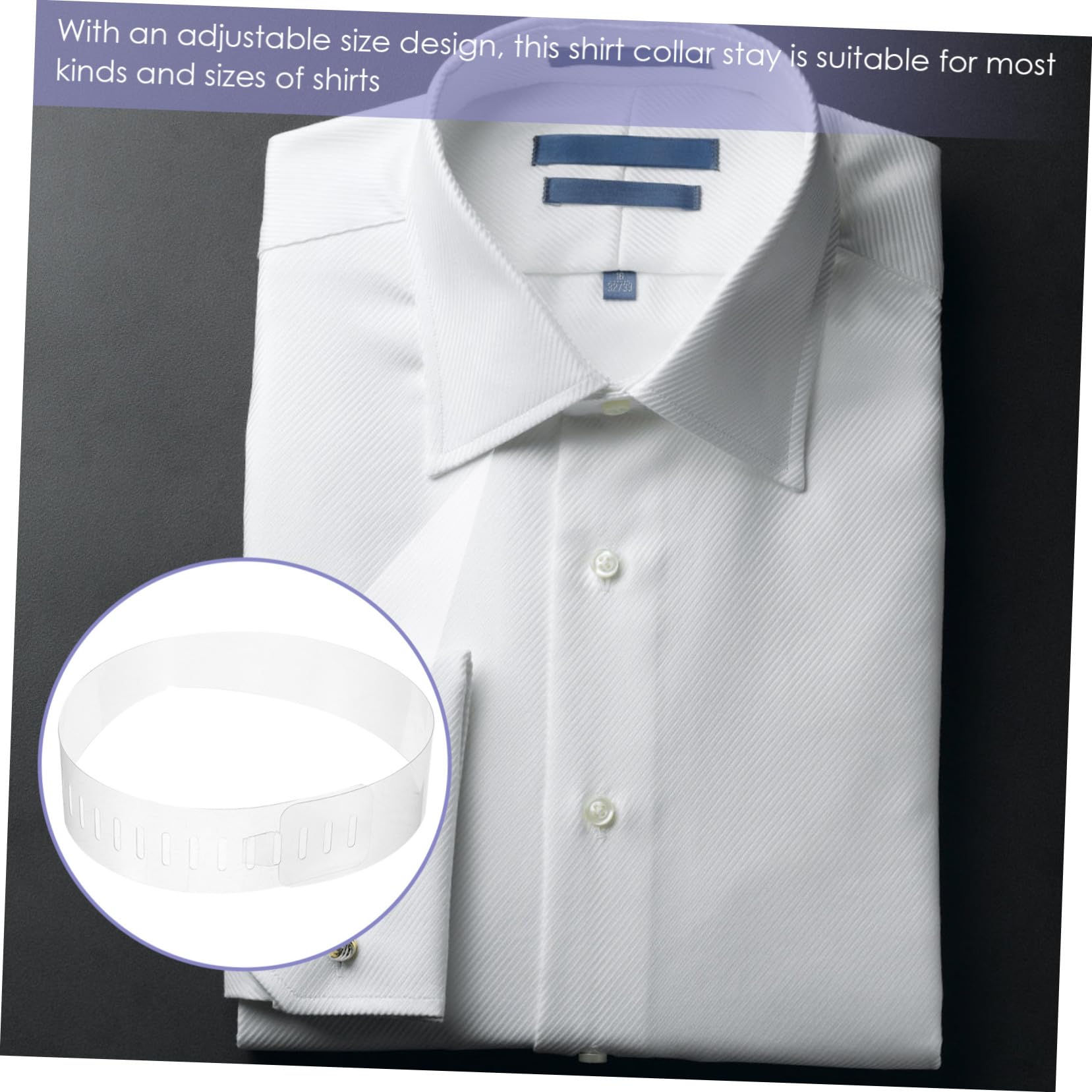 100 piezas Soportes de Plástico Transparentes para Cuello de Camisa Refuerzos Resistentes para la Forma y Portátiles para Hombre