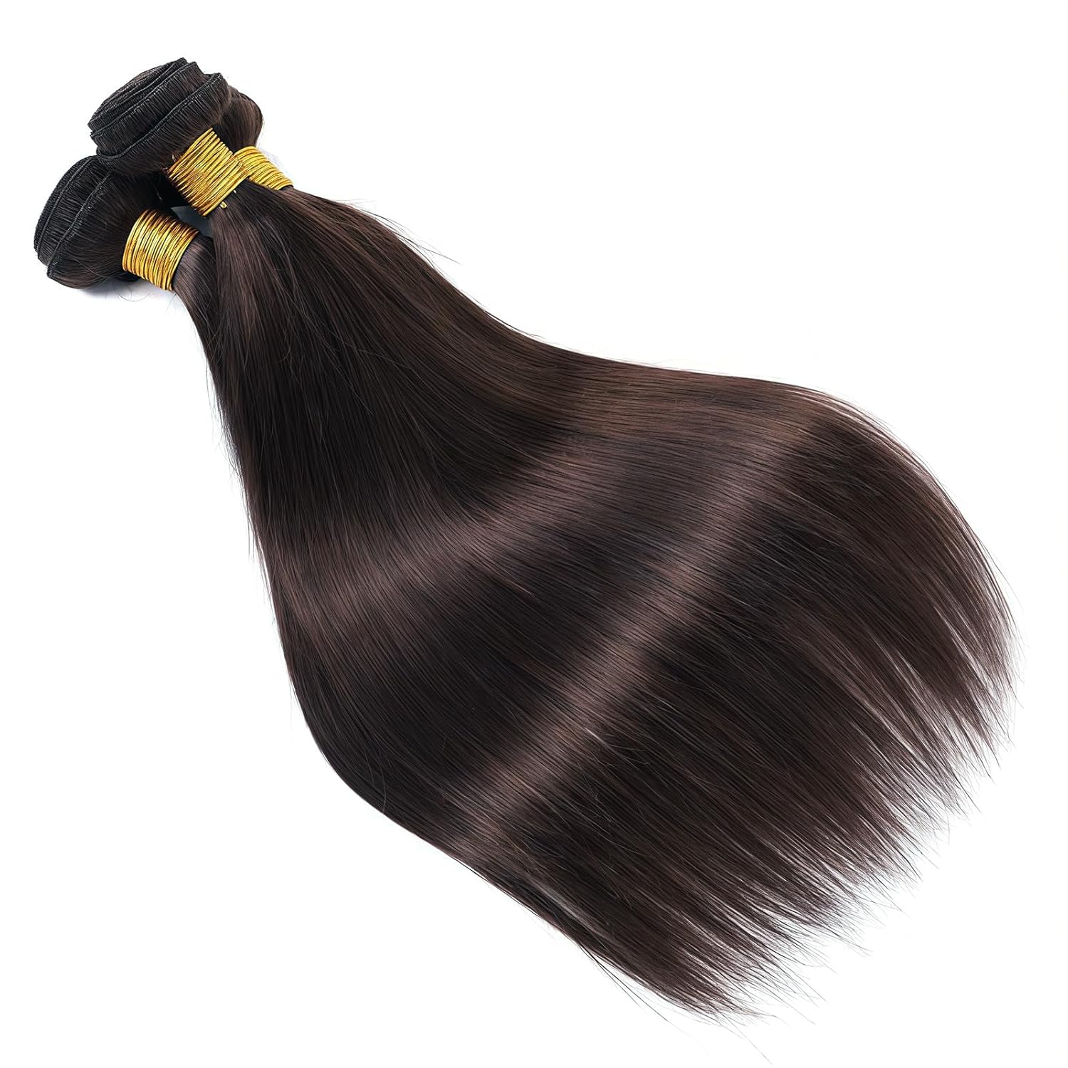 Straight Human Hair Bundles #4 Chocolate Brown 20 22 24 Inch 12A Grade Brazilian Virgin Remy Hair Extensions Soft and Thick Weave for Black Women