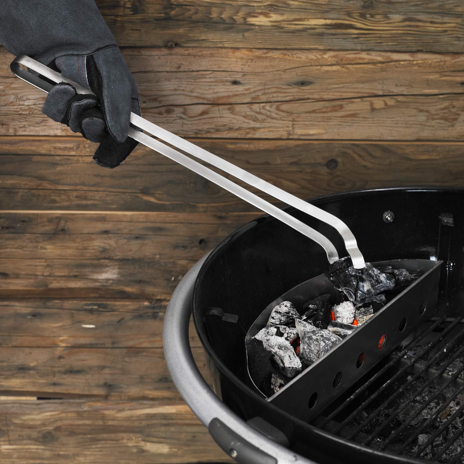 RÖSLE Cesto para carbón F60/F60 Air, 2 Piezas, cestos para carbón para un Calor Uniforme en la Barbacoa de Cuba, Adecuado para barbacoas de Cuba con 60 cm de diámetro, Acero