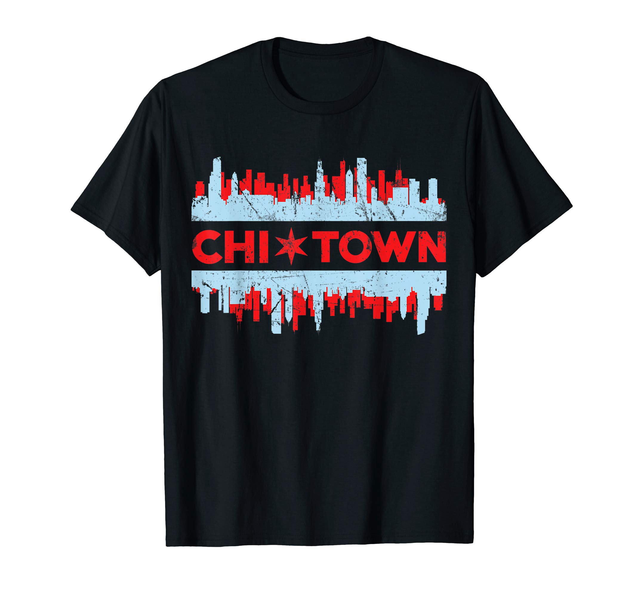 Chi Town Chicago Flag Skyline T-Shirt T-Shirt