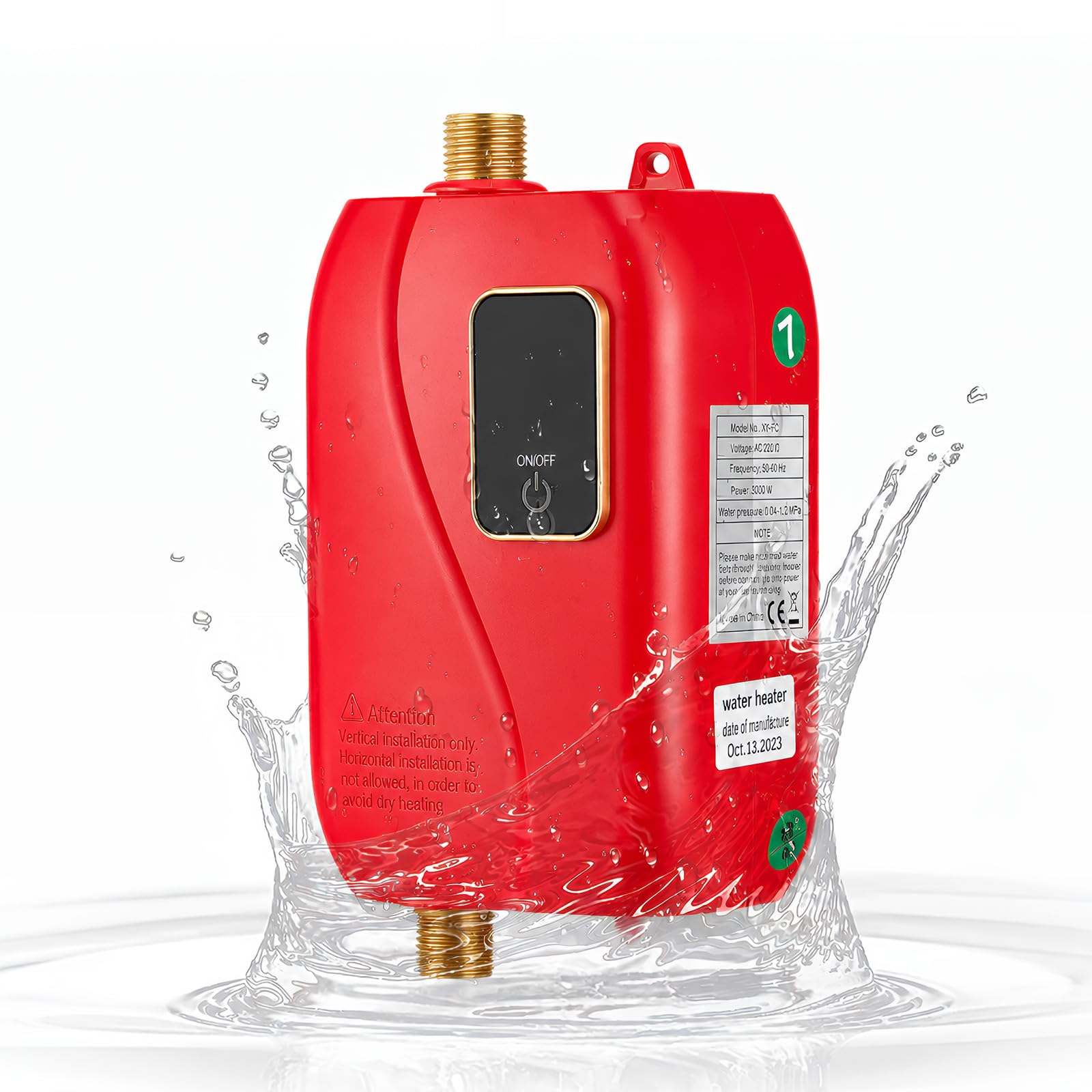 Mini Chauffe-eau Électrique Instantané 3000W, Sous Évier, IPX4