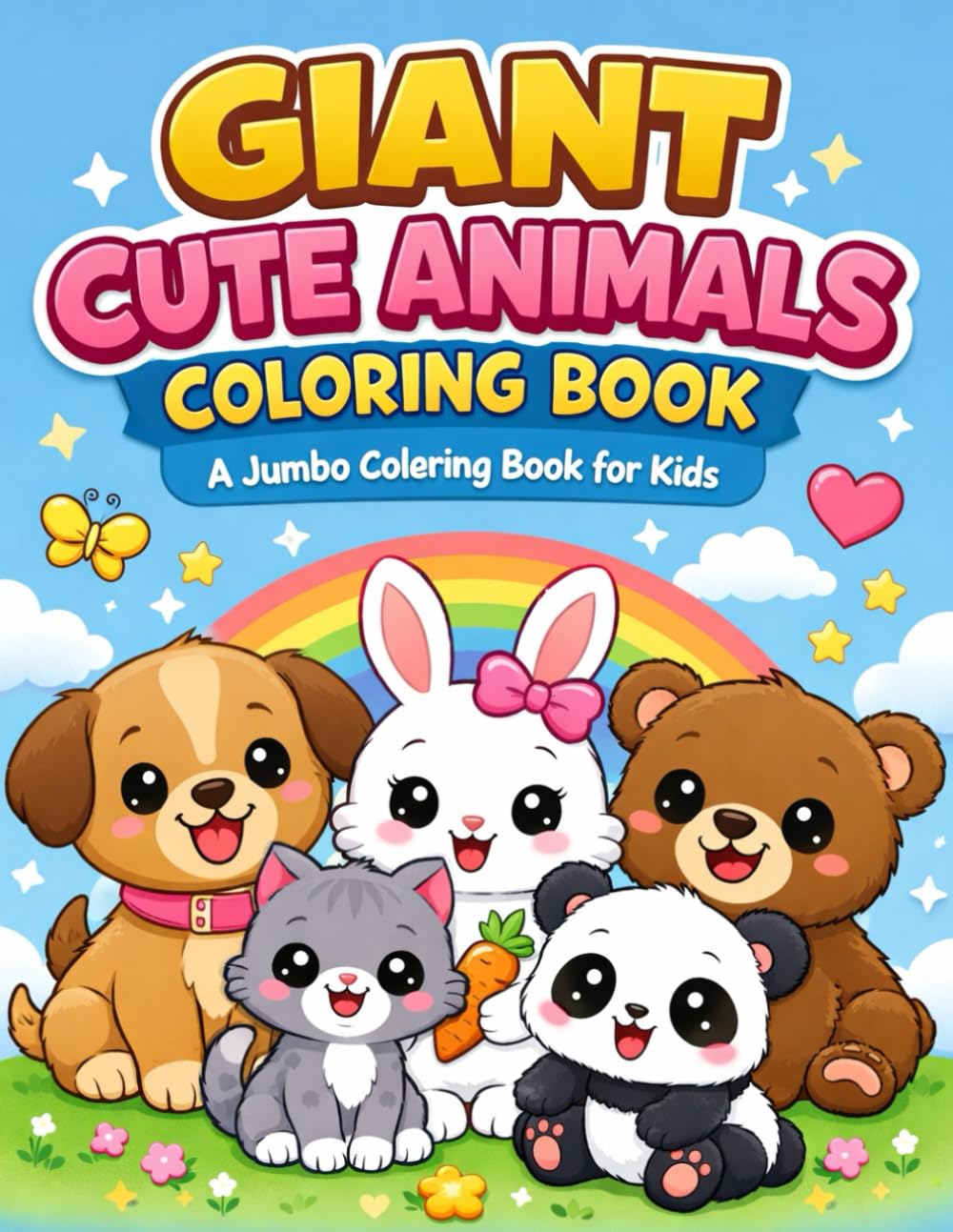 Giant Cute Animals Coloring Book: A Jumbo Coloring Book for Kids Ages 2–6 (Giant Coloring Book)