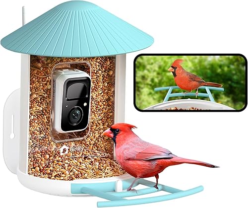 Miniatura 10 de NETVUE Birdfy Lite - Cámara inteligente para comederos de pájaros, cámara de observación de aves, captura automática de pájaros y detección de