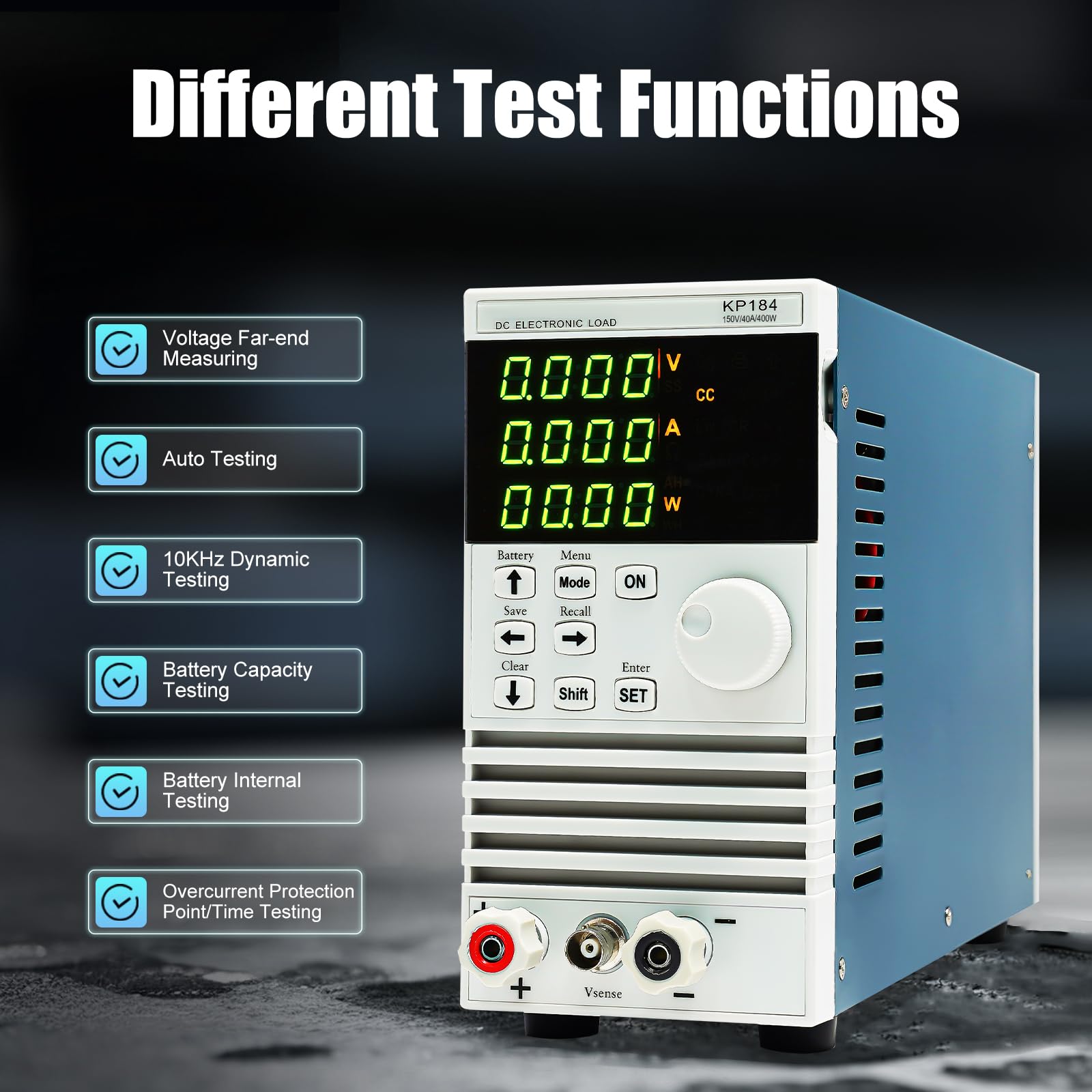 KP184 DC Electronic Load Tester - 400W 150V 40A Mit 4 Testmodi