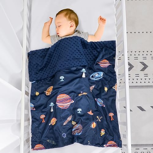 Miniatura 6 de PHF Minky - Manta de bebé para niños con doble capa y respaldo de puntos elevados, suave y ligera manta de recepción reversible para recién nacidos,