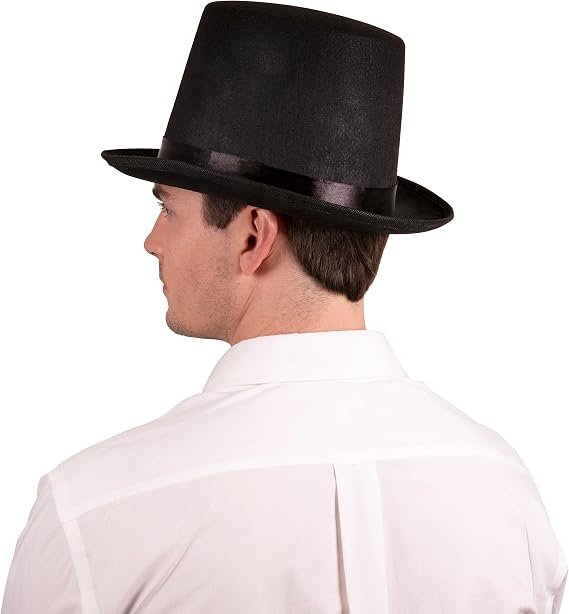 Kangaroo Lincoln Black Top Hat for Men & Women for Cosplay, Halloween Party