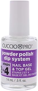 Colour Powder Polish Dip System Step 2 And 4 - Specially Formulated Resins - Vibrant Finish With Flawless, Rich Color And Durability - Nail Polish Base And Top Gel - 0.5 Oz
