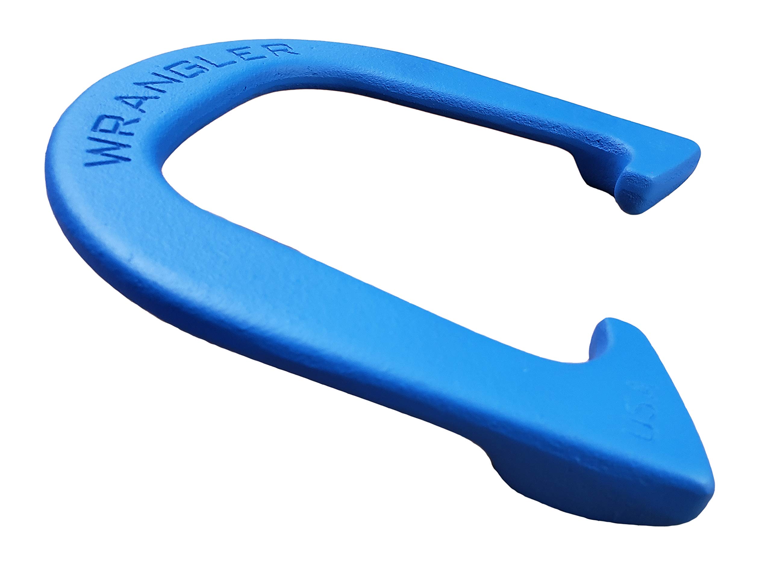 Wrangler Pro Pitching Horseshoes- USA Made (Blue- Single Pair (2 Shoes))