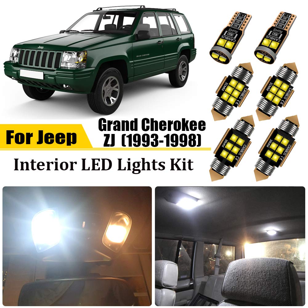 Buy 19 Piece White LED Interior Light for Jeep Grand Cherokee 1993 1994
