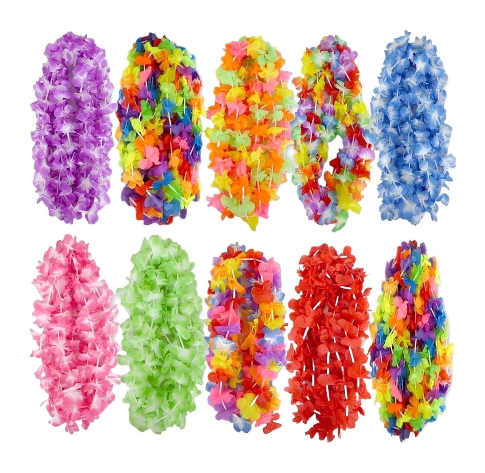 Hawajskie lei, Hawajski sztuczny wieniec kwiatowy naszyjnik wianek Party Decor 24-120 szt(120PCS)