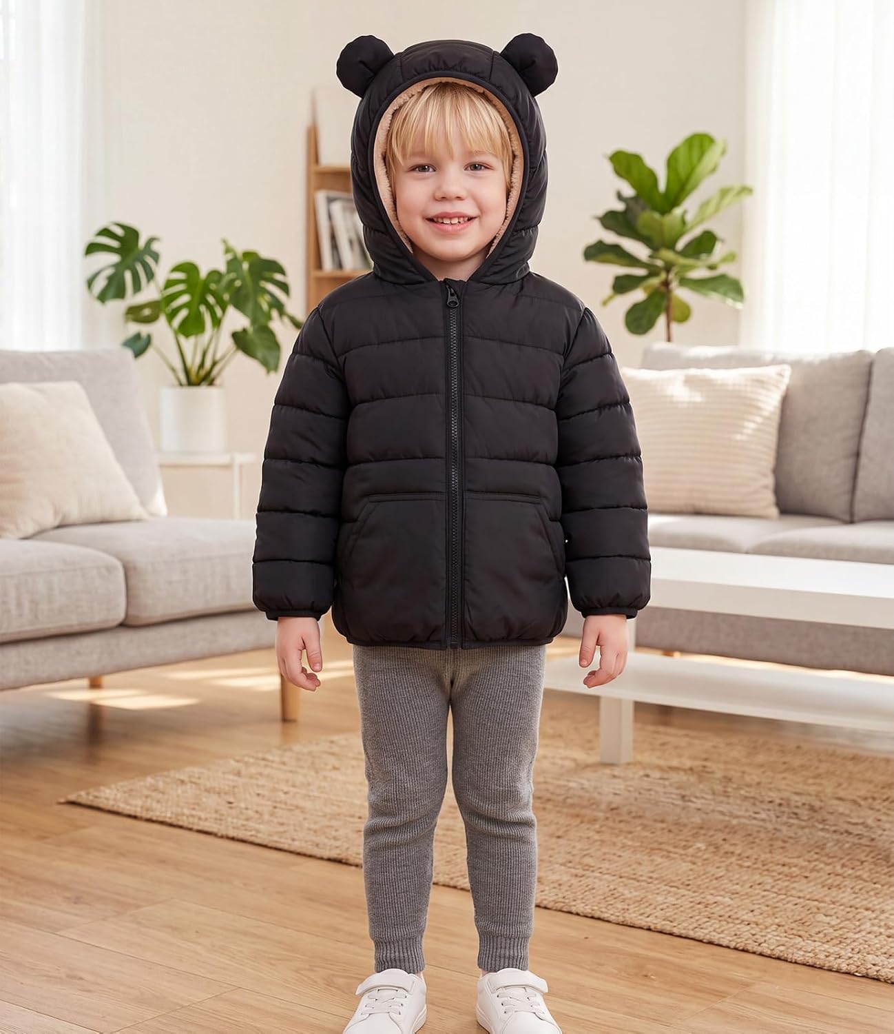 Vogseek Toddler Baby Winter Coat Jacket Bear Ears Hood Outerwear 6M-3T