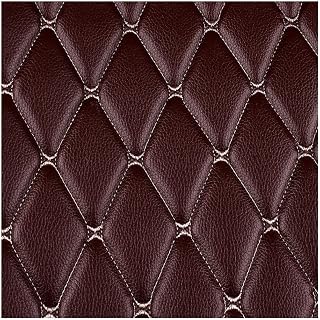 Tela de Cuero para tapizar 63 Pulgadas de Ancho Tela de Cuero Acolchado Manualidades, Tela de Cuero para Manualidades Tela de Cuero Sintetico por Polipiel Vinilo Coj (Color : Dark coffee, Size : 1.6