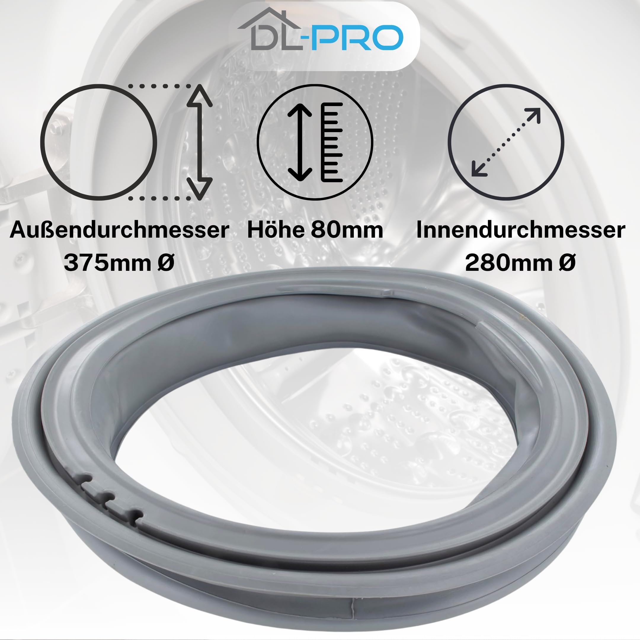 DL-pro Türmanschette für Bosch Siemens 354135 00354135 Türdichtung